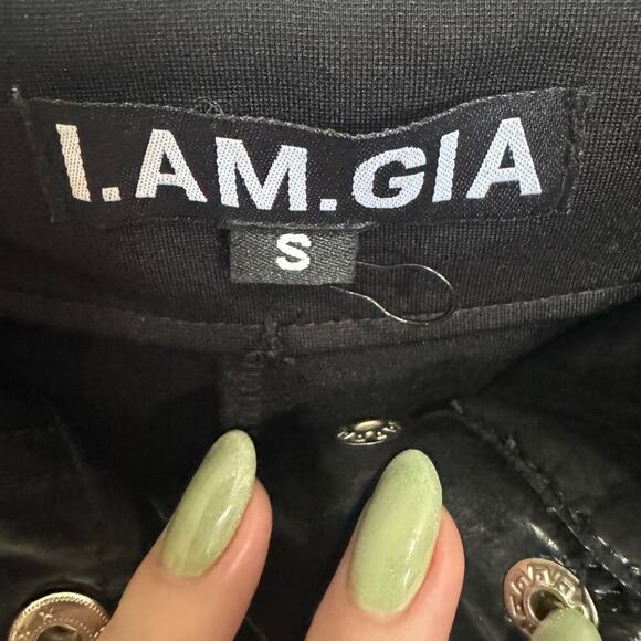 I.AM.GIA Castor PVC Mid Rise Pant In Black Size Small - Picture 10 of 12